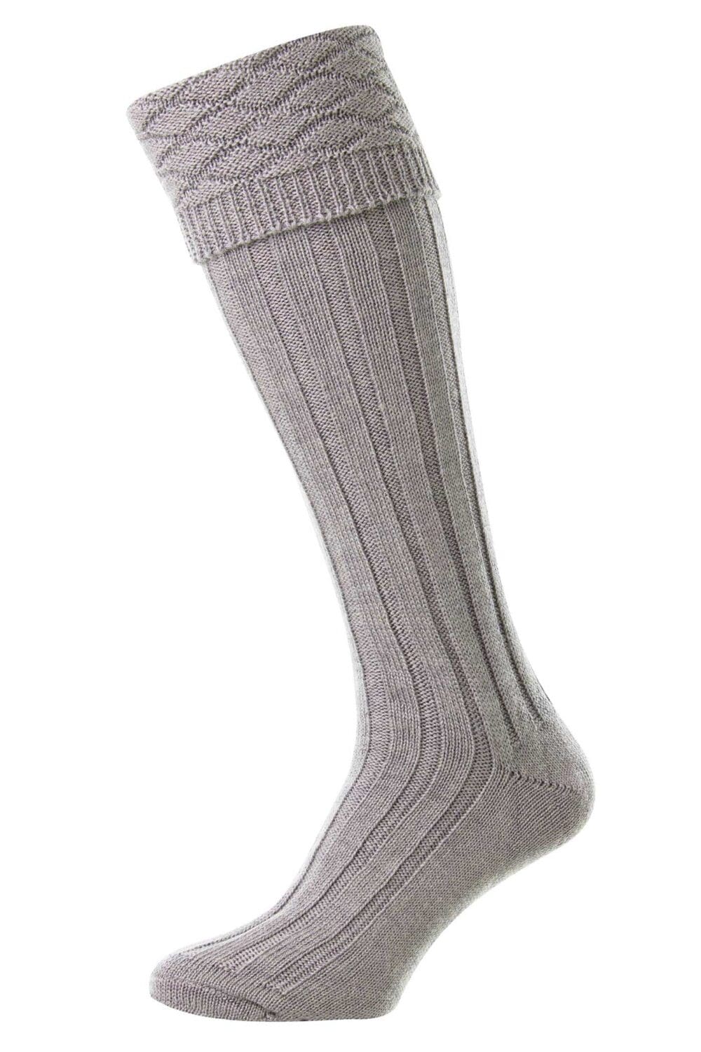 Premium Light Grey Kilt Socks