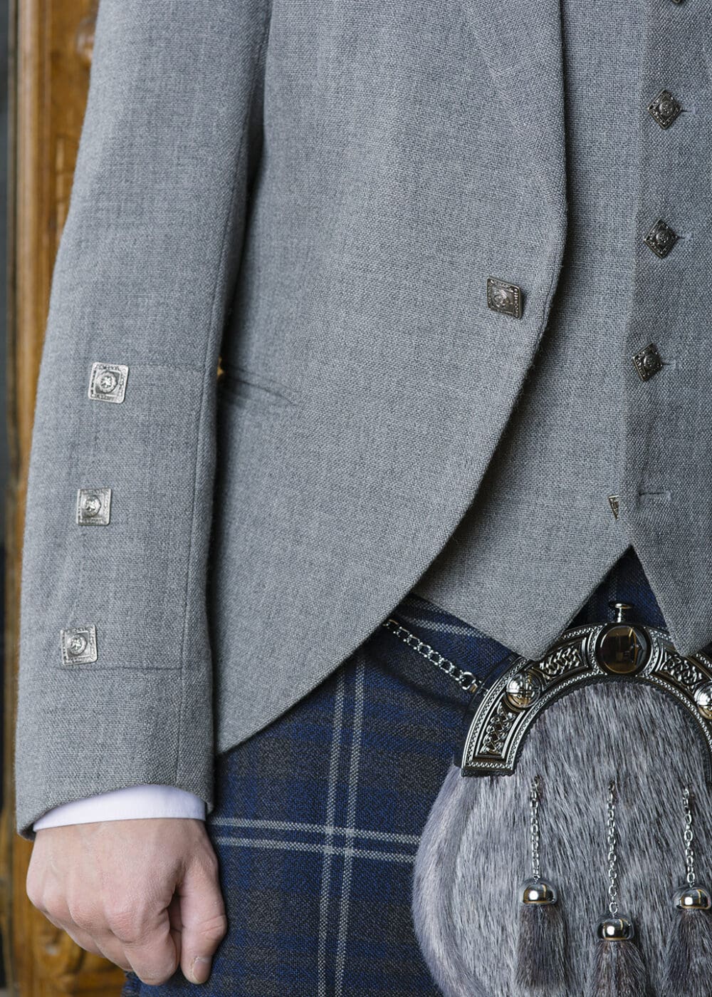 Ex-Hire Light Grey Arrochar Jacket & Waistcoat - Image 4