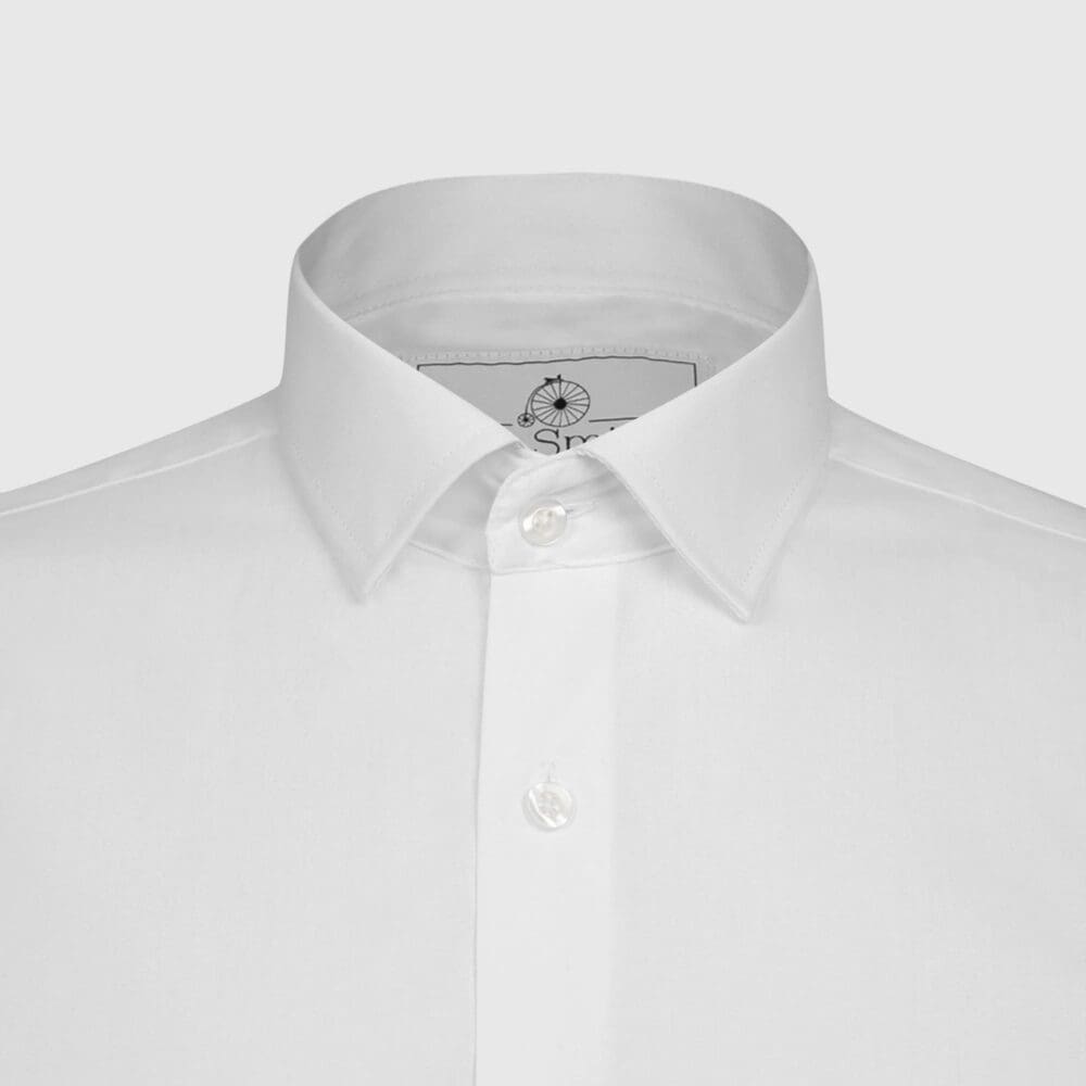 Plain Front Dress Shirt with Standard Collar