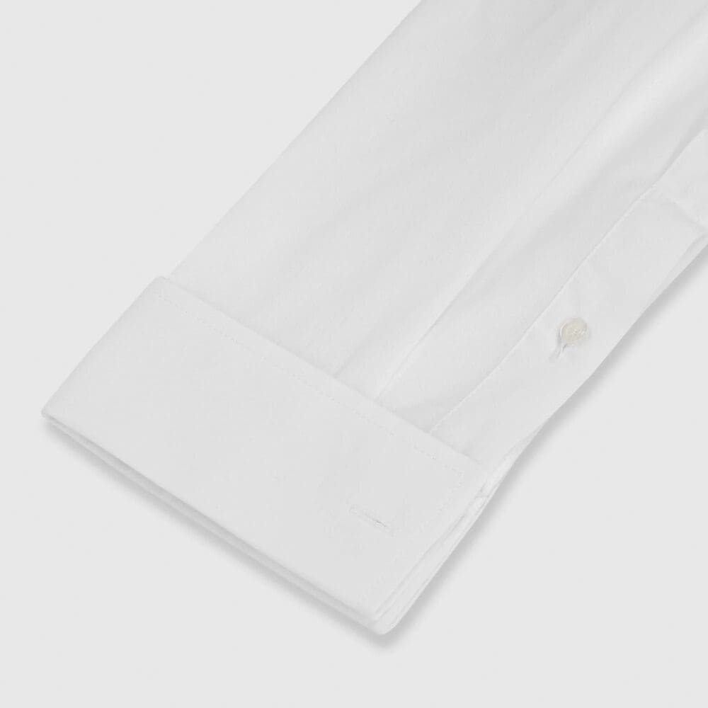 Plain Front Dress Shirt with Wing Collar - Image 3
