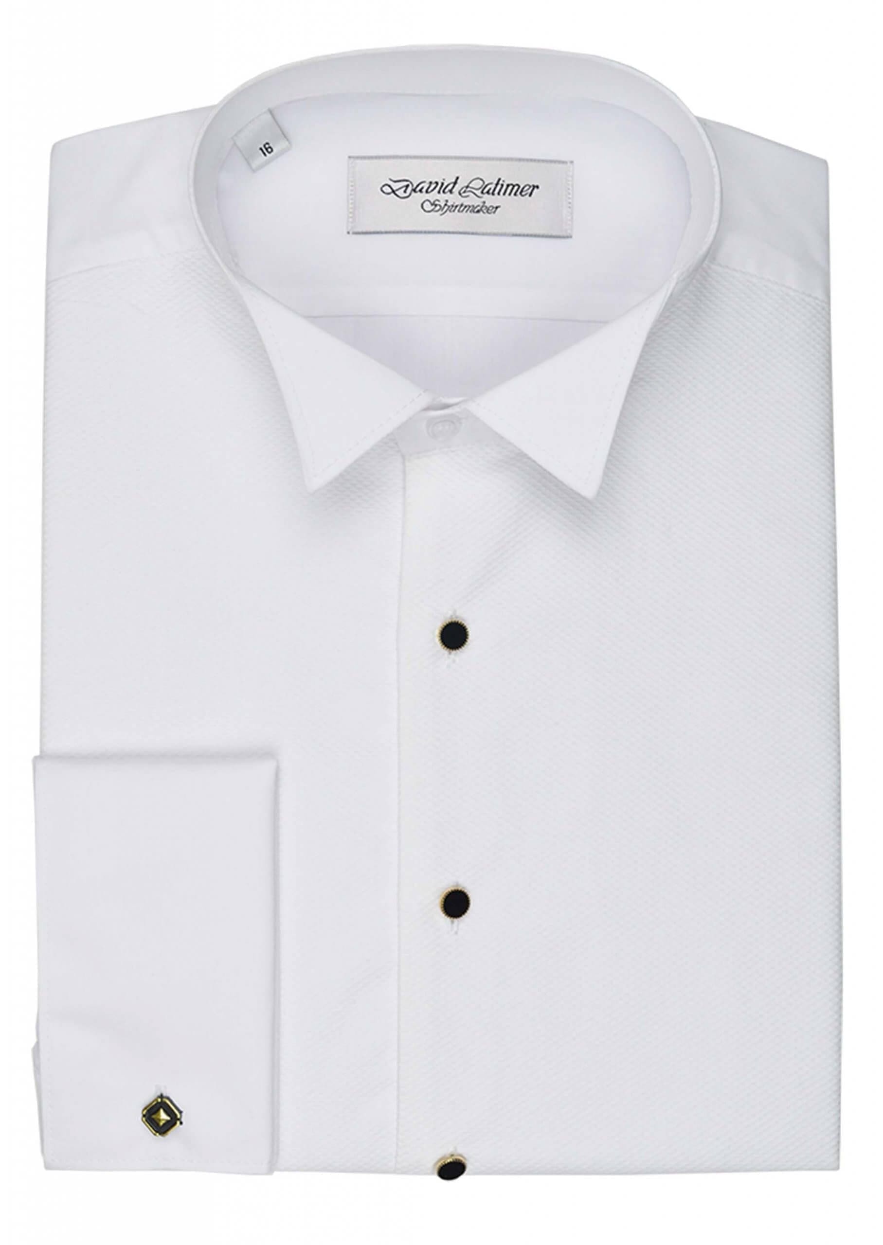 Marcella Front Dress Shirt with Studs, in Standard or Wing Collar